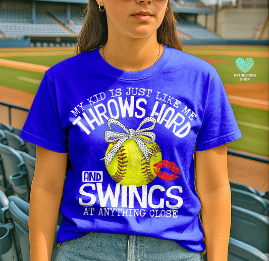 My Kid is Just Like Me Softball (2-pack) - Apr2025 - PNG - Digital Design