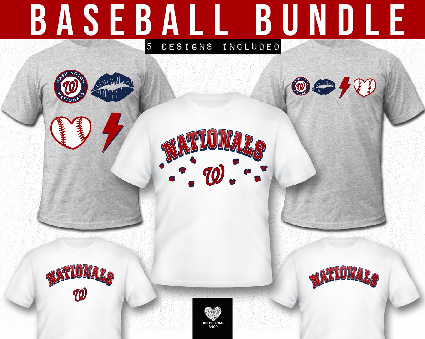 Nationals (5 Design Bundle) - Feb2024 - PNG - Digital Design (Personal Use Recommended)