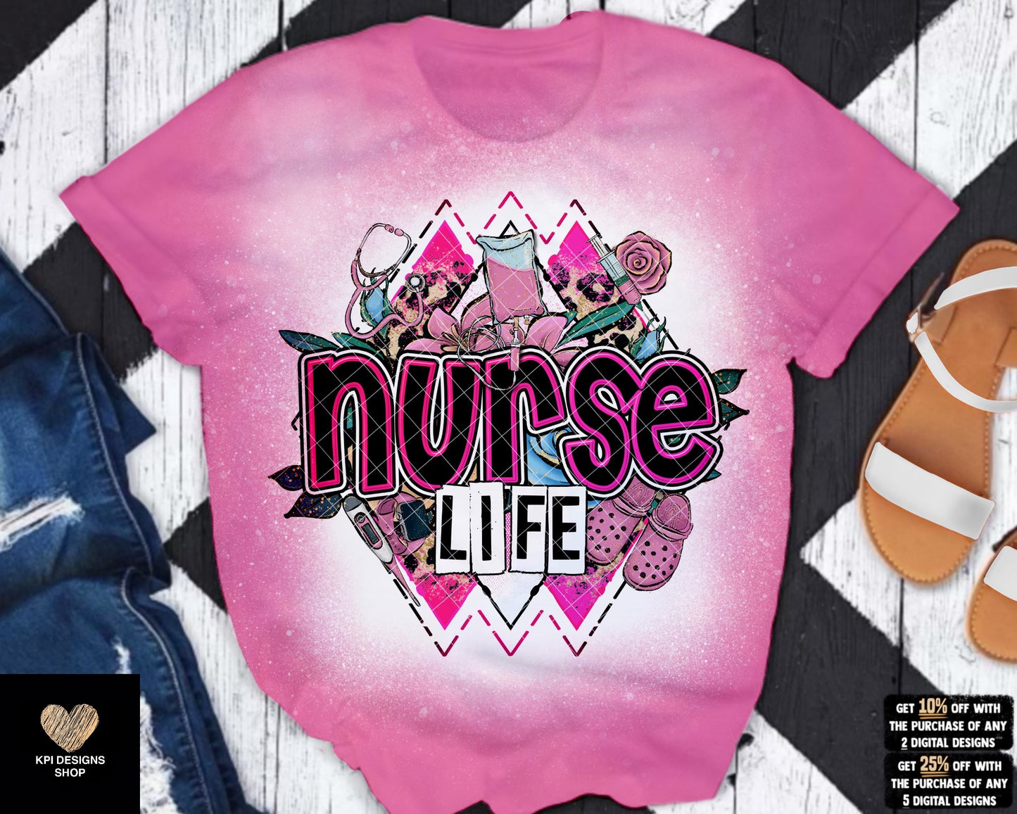 Nurse Life + Matching Pocket (6-pack) - May2023 - PNG - Digital Design