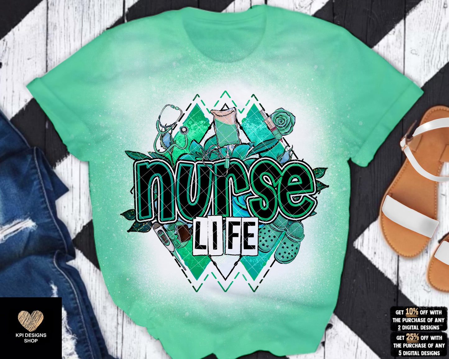 Nurse Life + Matching Pocket (6-pack) - May2023 - PNG - Digital Design