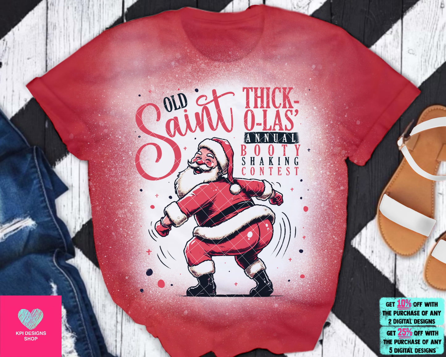 Old Saint Thick-o-las' Booty Shaking & Twerking Contest (2-pack) - Nov2023 - PNG - Digital Design