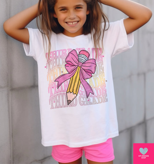 BUNDLE: Pencil Bows #2 (8-pack)- July2024 - PNG - Digital Design