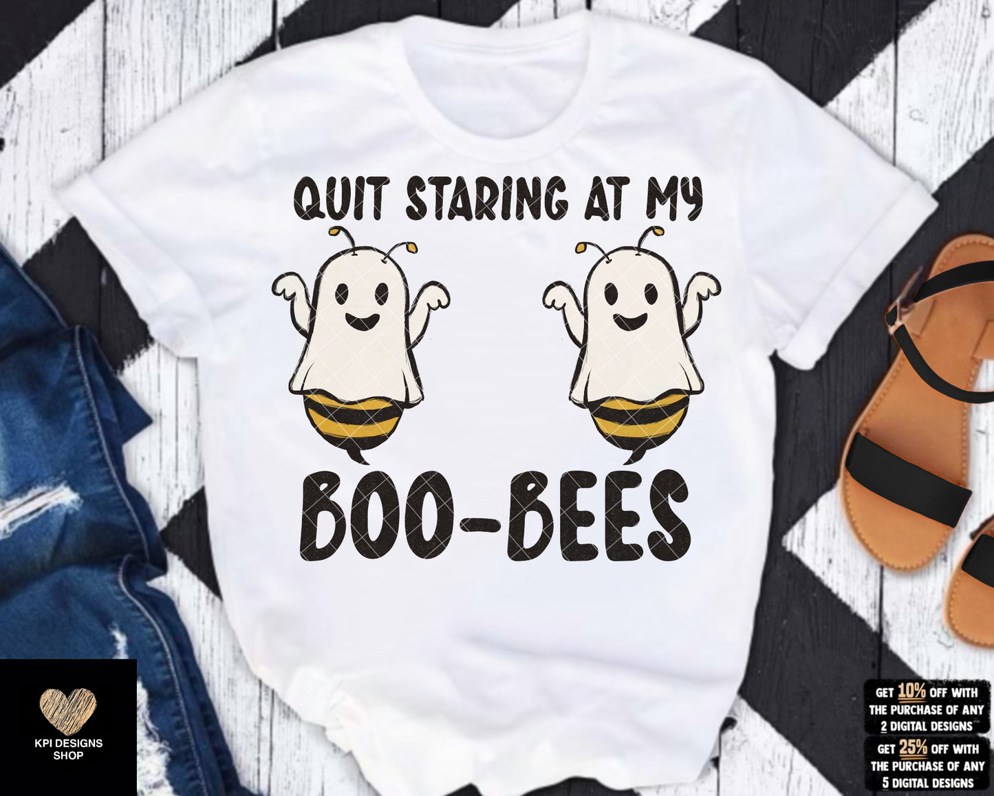 Quit Staring at my Boo-Bees - July2023 - PNG - Digital Design