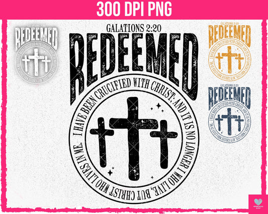 Redeemed (4-pack) - PNG - Digital Design