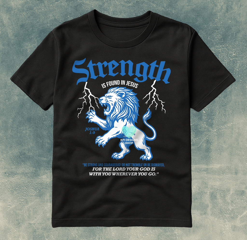 Strength is Found in Jesus (4-pack) - Mar2025 - PNG - Digital Design