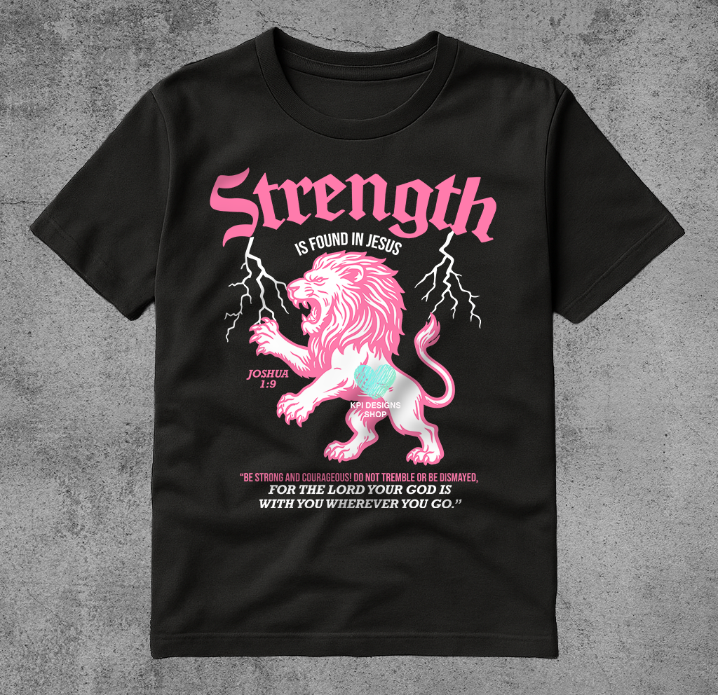 Strength is Found in Jesus (4-pack) - Mar2025 - PNG - Digital Design