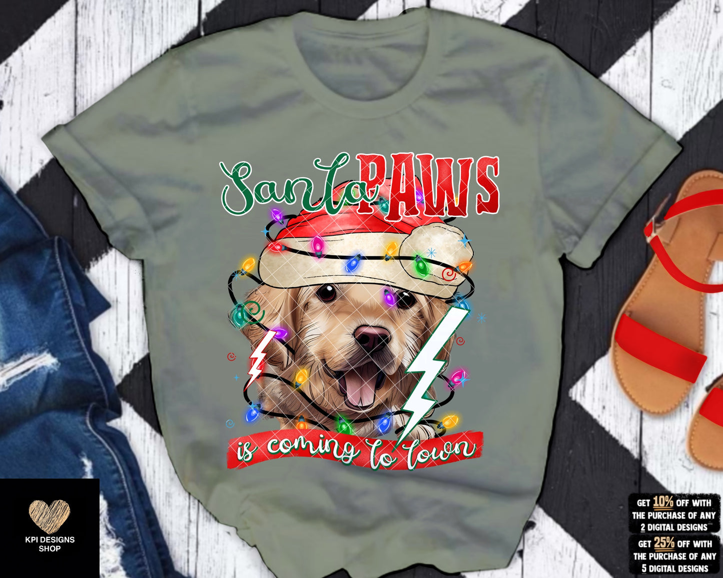 BUNDLE: Santa Paws is Coming to Town (34-pack) - Sept2023 - PNG - Digital Design