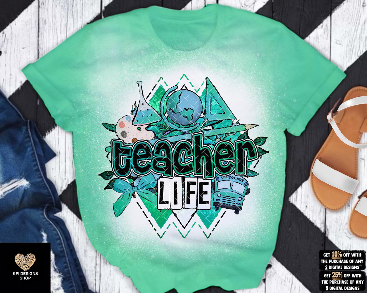 Teacher Life + Matching Pocket (6-pack) - May2023 - Digital Designs - PNG
