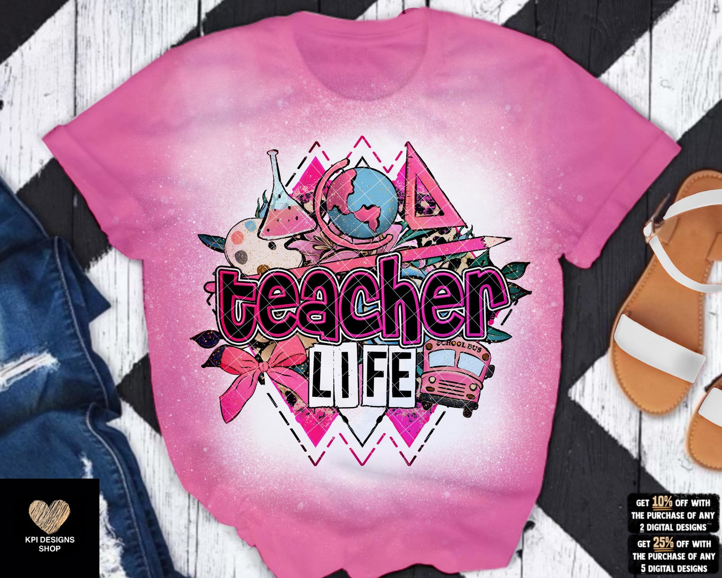 Teacher Life + Matching Pocket (6-pack) - May2023 - Digital Designs - PNG