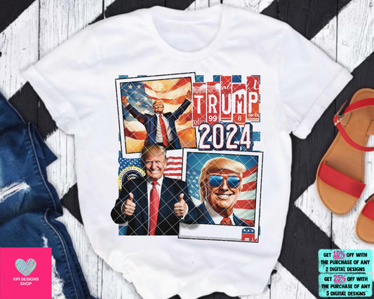 Trump 2024 Collage - Dec2023 - PNG - Digital Design