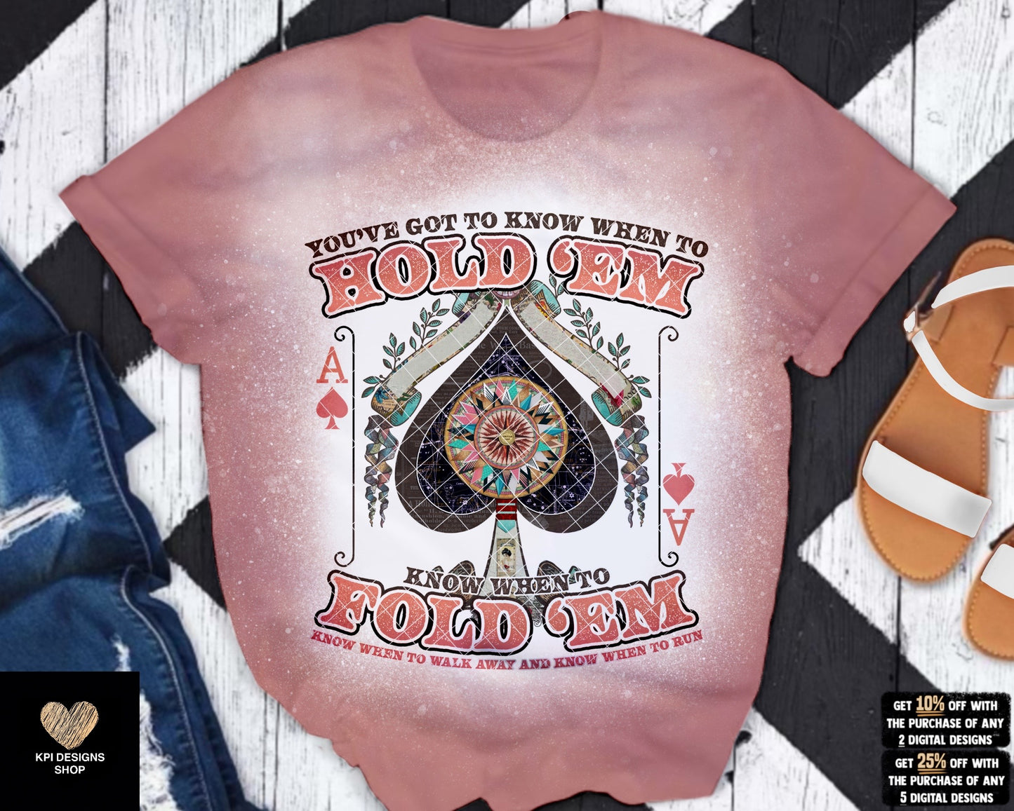 You've Got to Know When to Hold 'Em + Matching Sleeve - May2023 - PNG - Digital Design
