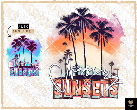 Chasing Sunsets (2-pack) - May2023 - PNG - Digital Design