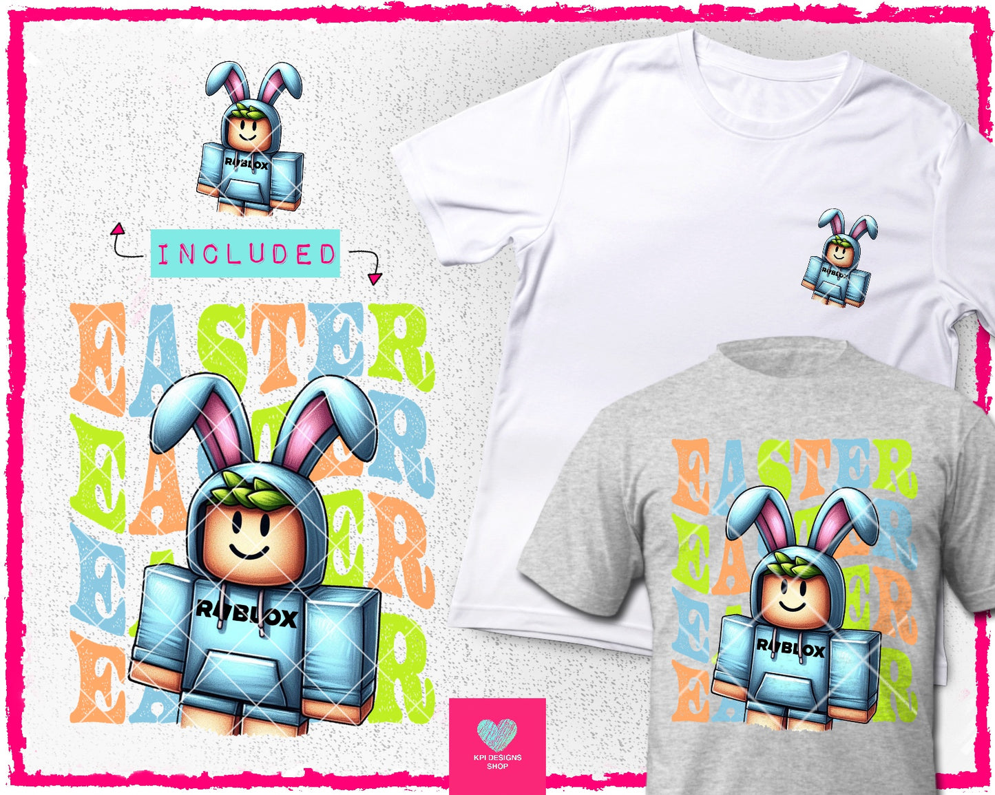 Roblo Easter + Matching Pocket - Mar2024 - PNG - Digital Design (Personal Use Recommended)