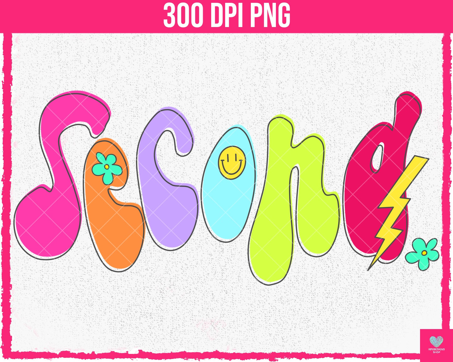 BUNDLE: Neon School (10-pack) - July2024 - PNG - Digital Design