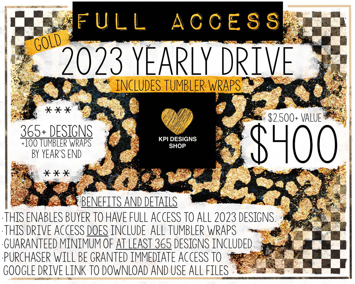 2023 Full Access Drive - GOLD (Tumbler Wraps Included)