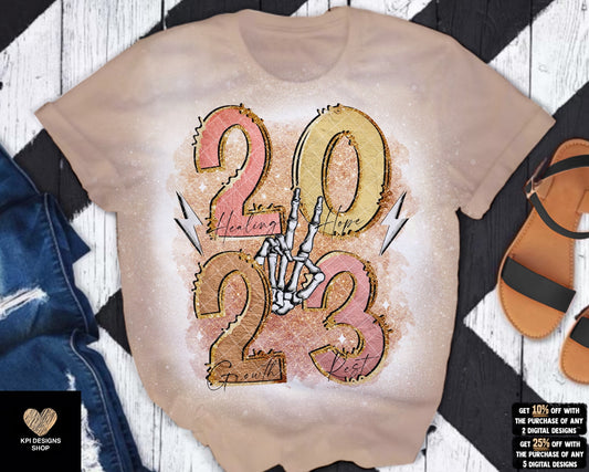 2023 Hope, Healing, Growth, Rest (6 pack) - Dec2022 - PNG - Digital Design