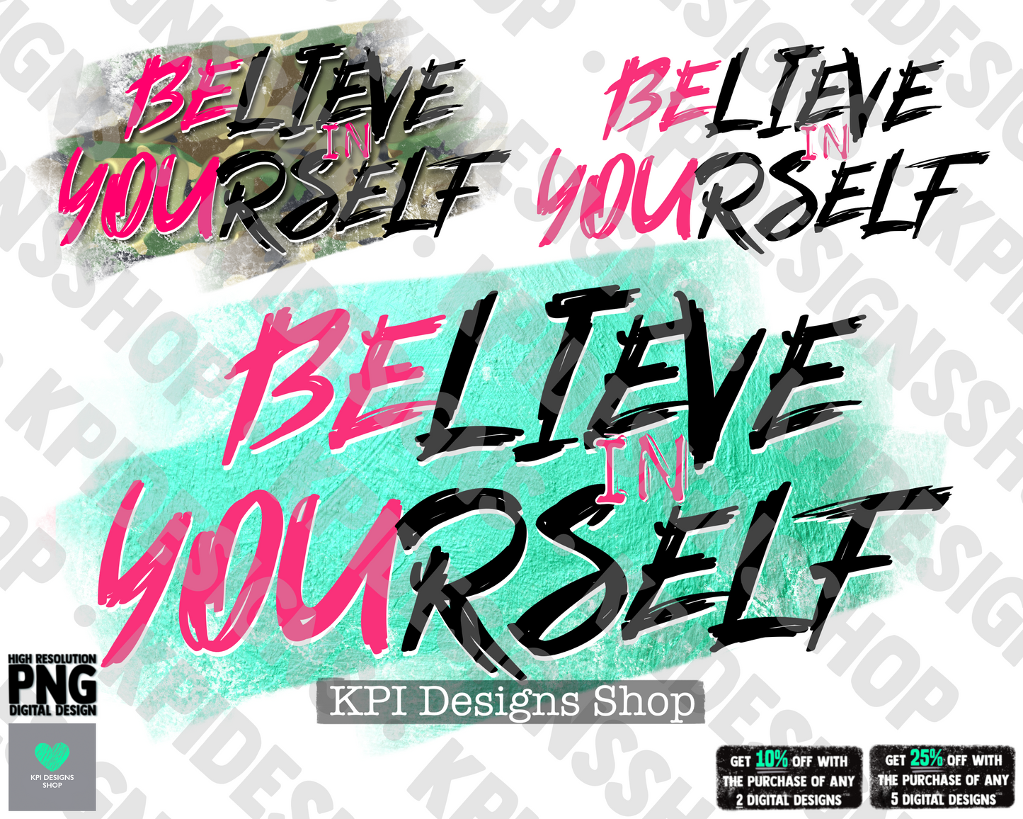 BE-lieve In YOU-rself (3-pack) - Mar2022 - PNG - Digital Design