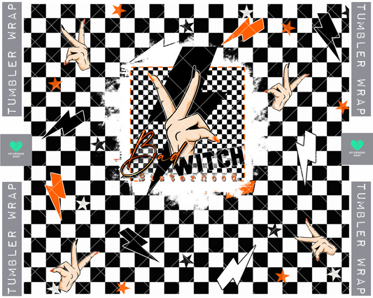 Tumbler Wrap: Bad Witch Sisterhood - (3-pack) - PNG - Digital Design