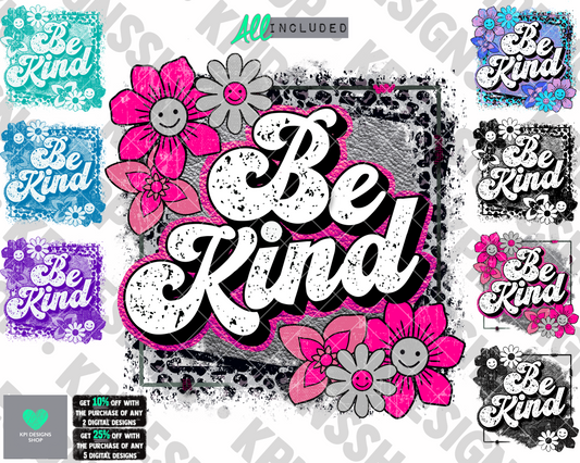 Be Kind (8-pack) - June2022 - PNG - Digital Design