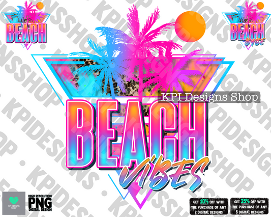 Beach Set (Vibes & Babe) - Apr2022 - PNG - Digital Design