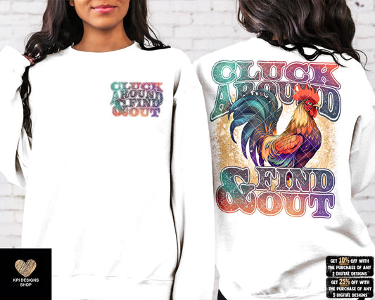 Cluck Around & Find Out + Matching Pocket (3-pack) - April2023 - PNG - Digital Design