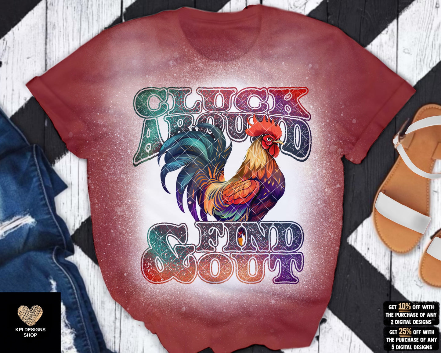 Cluck Around & Find Out + Matching Pocket (3-pack) - April2023 - PNG - Digital Design