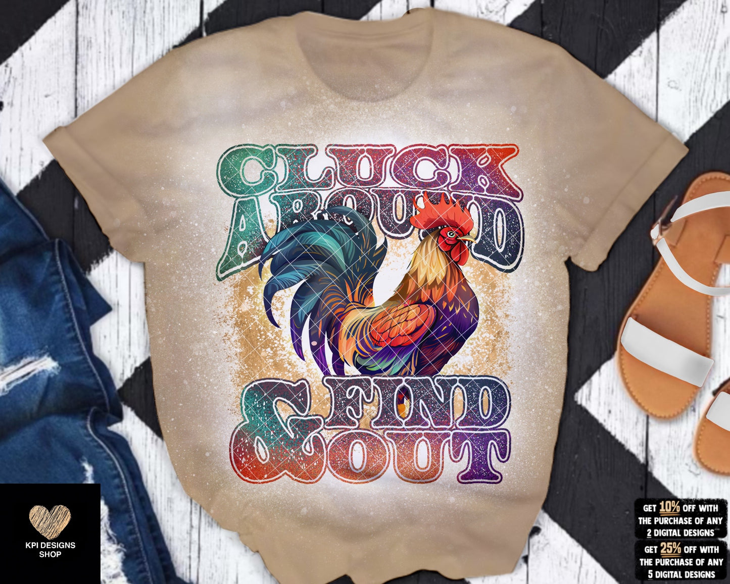 Cluck Around & Find Out + Matching Pocket (3-pack) - April2023 - PNG - Digital Design