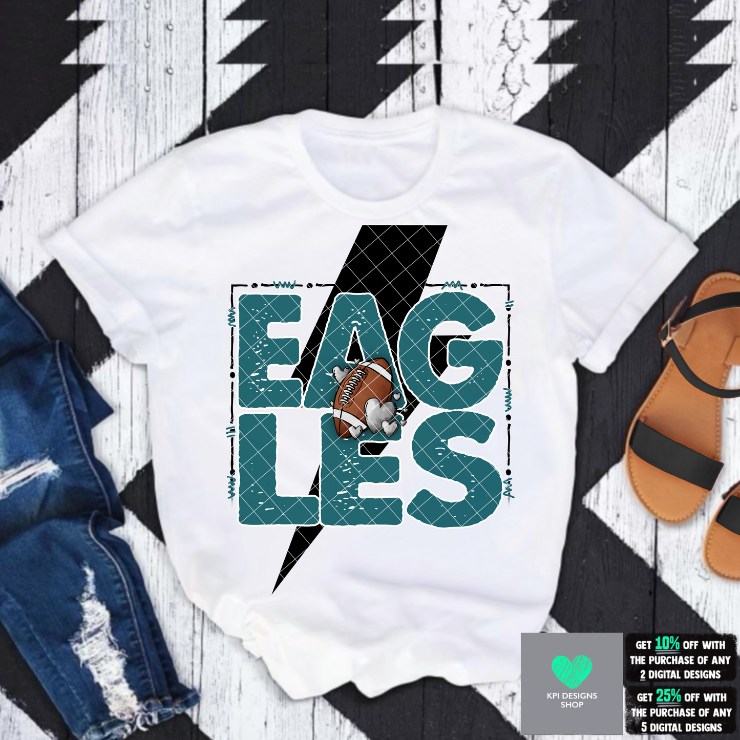 Eagles Football (4-pack) - July2022 - PNG - Digital Design