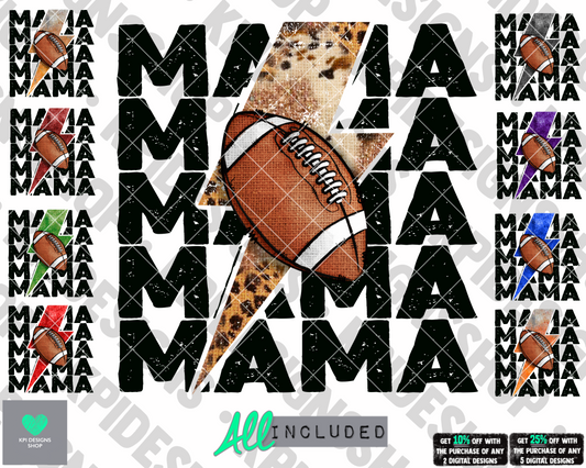 Football Mama (9-pack) - Sept2022 - PNG - Digital Design