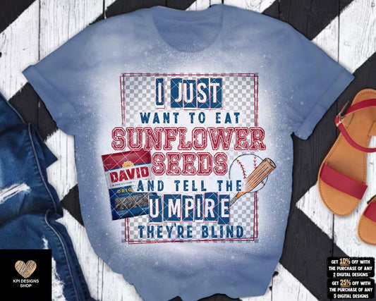 Sunflower Seeds & Blind Umpires (Baseball) - Mar2023 - PNG - Digital Design