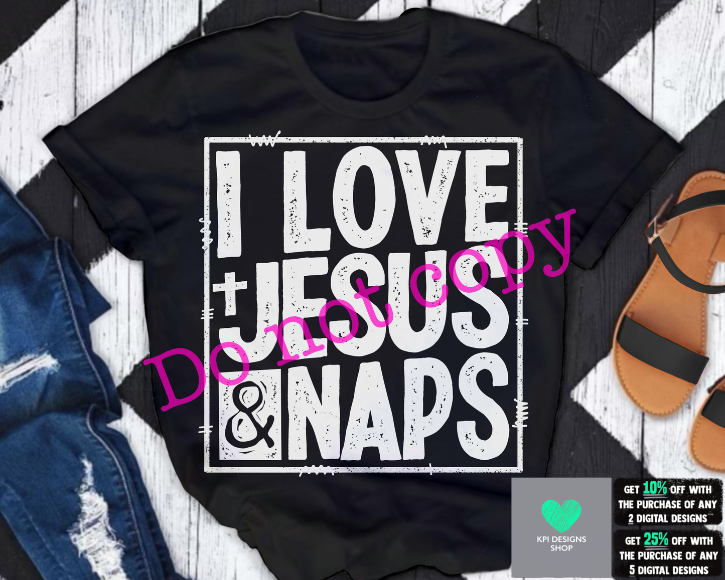 I Love Jesus & Naps (8-pack) - Aug2022 - PNG - Digital Design