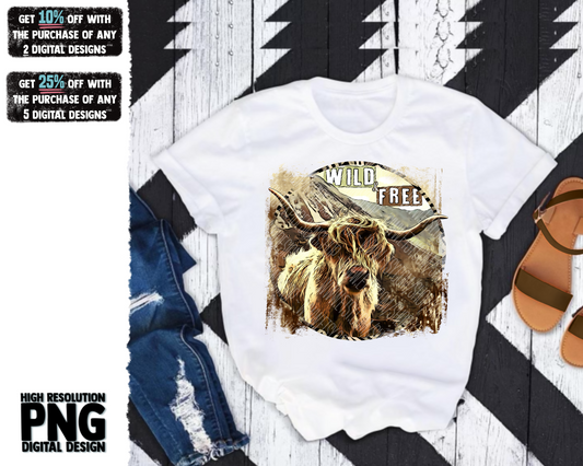 Wild & Free (Highland) - 2-pack - Jan2022 - PNG - Digital Design