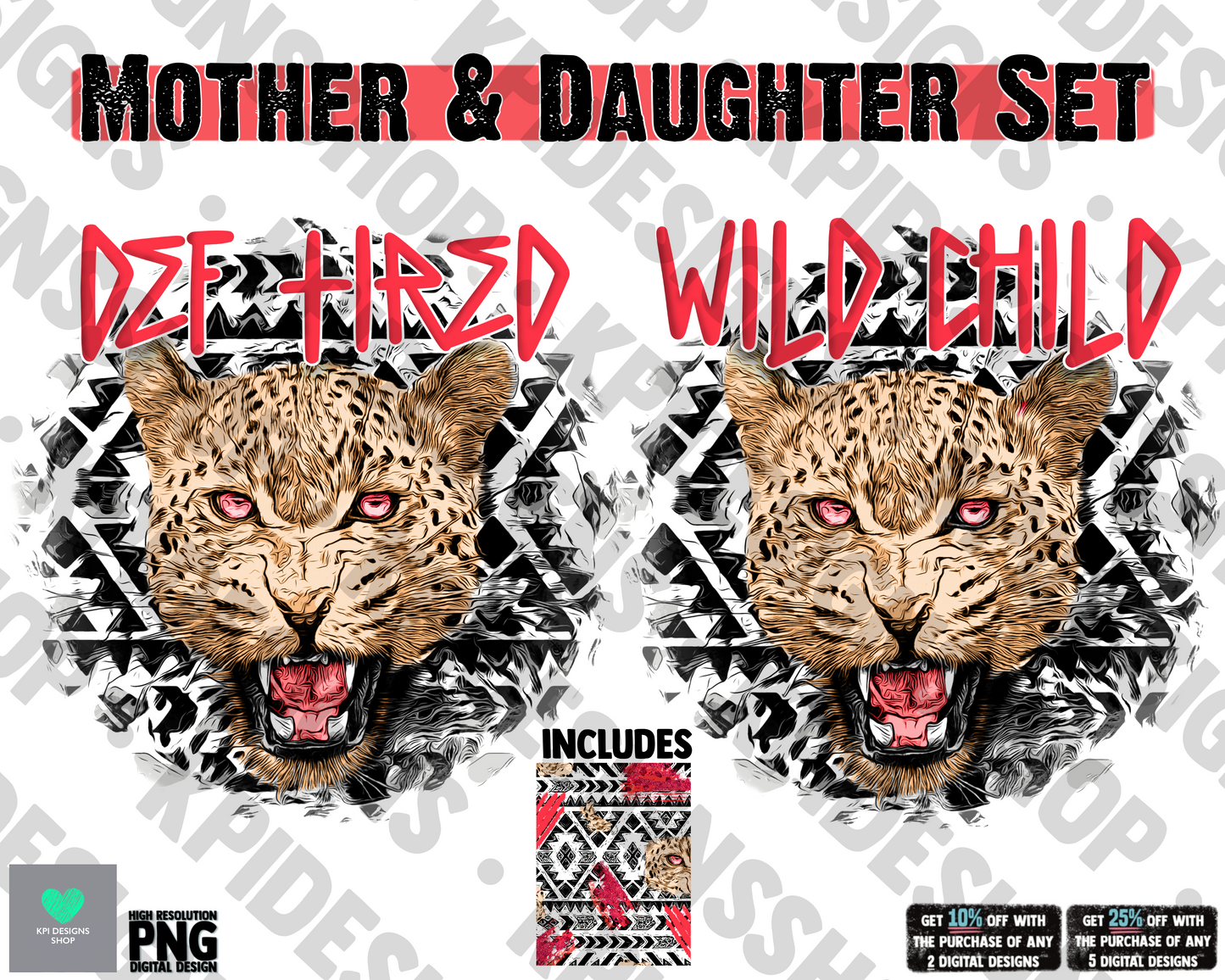 Def Tired, Wild Child, & Sleeve Bundle - Jan2022 - PNG - Digital Design