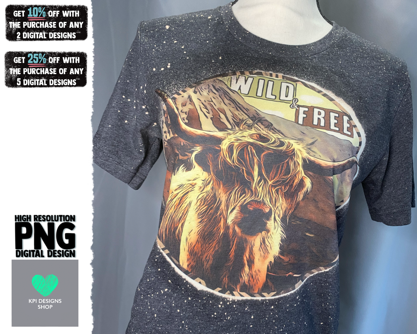Wild & Free (Highland) - 2-pack - Jan2022 - PNG - Digital Design