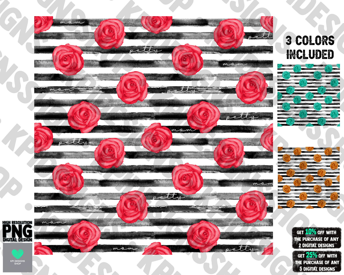 Petty Moms Club Sleeve  - (3-pack) - Feb2022 - PNG - Digital Design