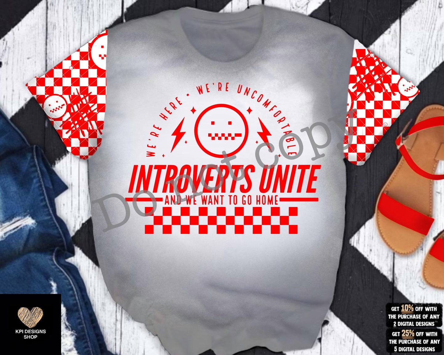 Introverts Unite (3-pack) - Dec2022 - PNG - Digital Design