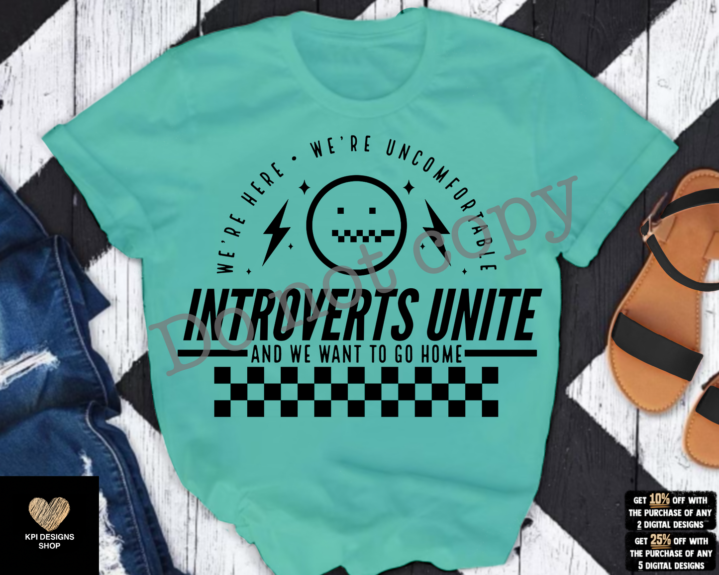 Introverts Unite (3-pack) - Dec2022 - PNG - Digital Design