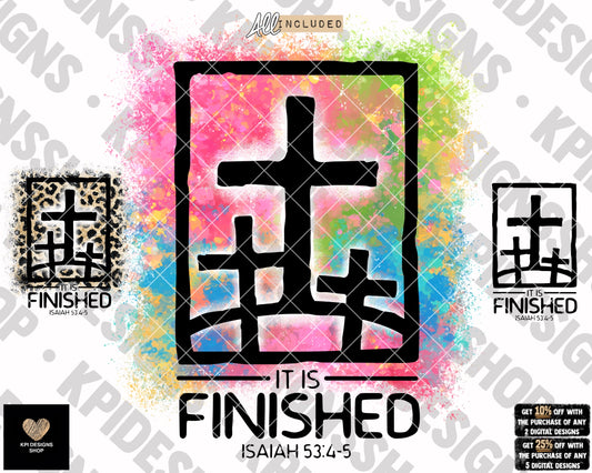 It Is Finished (4-pack) - Mar2023 - PNG - Digital Design