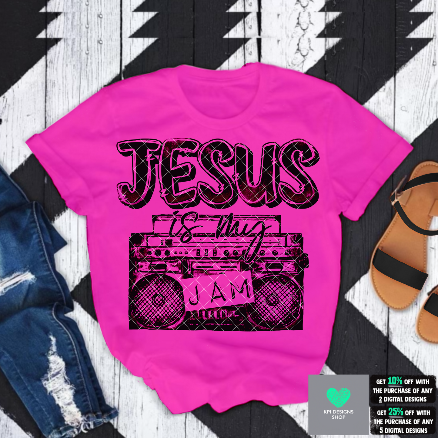 Jesus is my Jam (6-pack) - July2022 - PNG - Digital Design