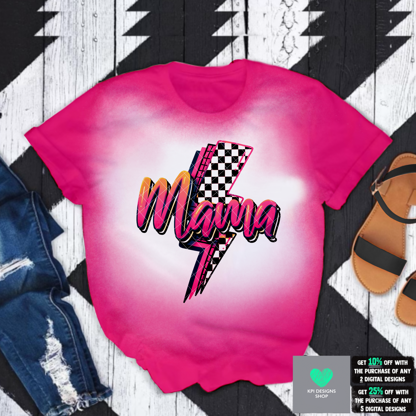 Checkered Mama Bolt (6-pack) - July2022 - PNG - Digital Design
