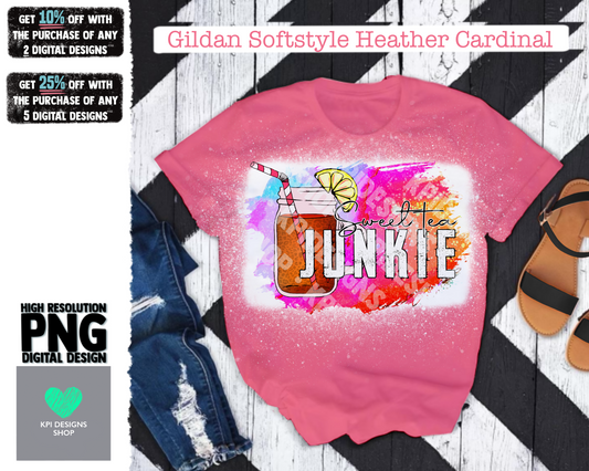 Sweet Tea Junkie (3-pack)  - Feb2022 - PNG - Digital Design