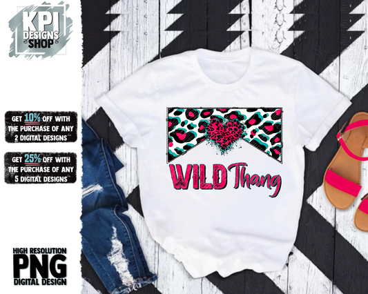 Wild Thang (Heart) - Valentines - PNG - Digital Design