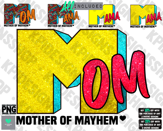 Mother of Mayhem (6-pack) - Apr2022 - PNG - Digital Design