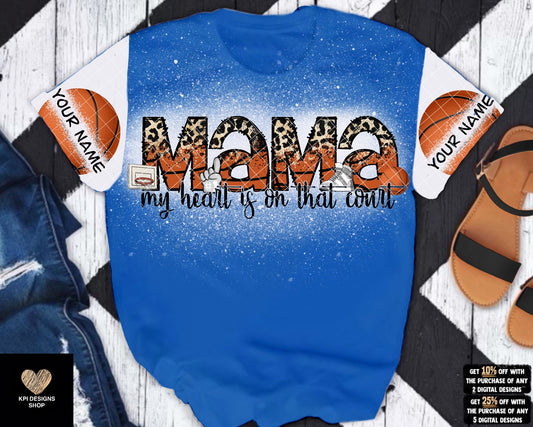 My Heart is On That Field - Basketball (Design & Name Badges) - Feb2023 - PNG - Digital Design