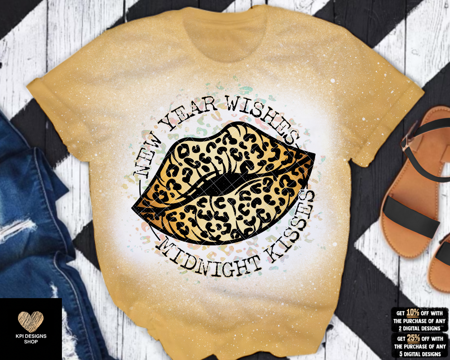 New Year Wishes, Midnight Kisses (2-pack) - Dec2022 - PNG - Digital Design