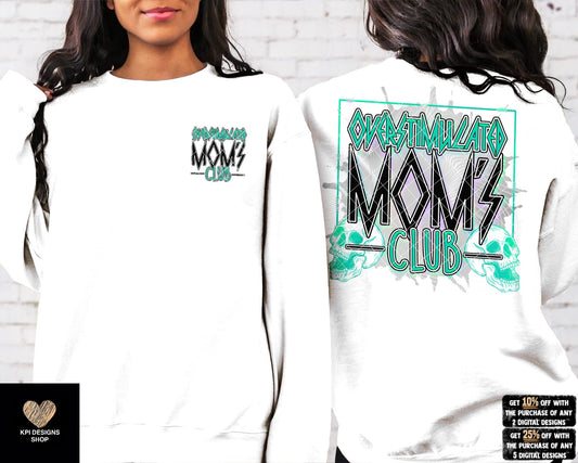 Overstimulated Mom's Club + Matching Pocket (6-pack) - Mar2023 - PNG - Digital Design