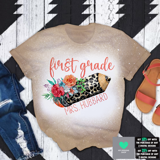 BUNDLE: School Leopard Pencil (Preschool - 6th grade)- Aug2022 - PNG - Digital Design