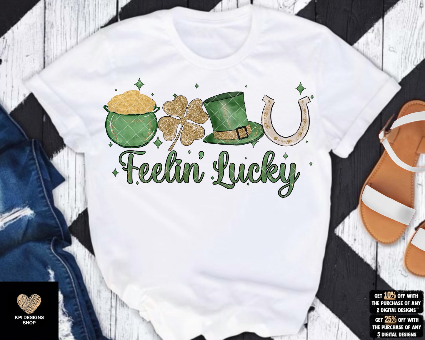 St. Patrick's Day (Tis The Season & Feelin' Lucky) 2-pack - Feb2023 - PNG - Digital Design