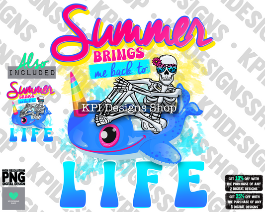 Summer Brings Me Back To Life (blue) - Apr2022 - PNG - Digital Design