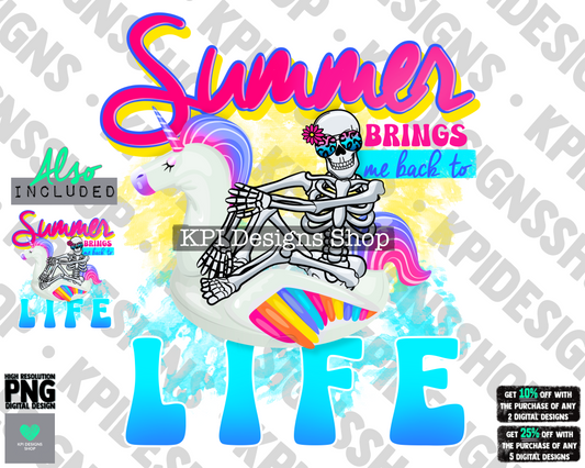 Summer Brings Me Back To Life (white) - Apr2022 - PNG - Digital Design